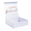 "Will you be my Bridesmaid?" Gift Box | Rose Gold with Pink Ribbon | No Name - bubbly box