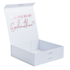"Will you be my Godmother?" Gift Box | Rose Gold with Pink Ribbon | With Name on Top