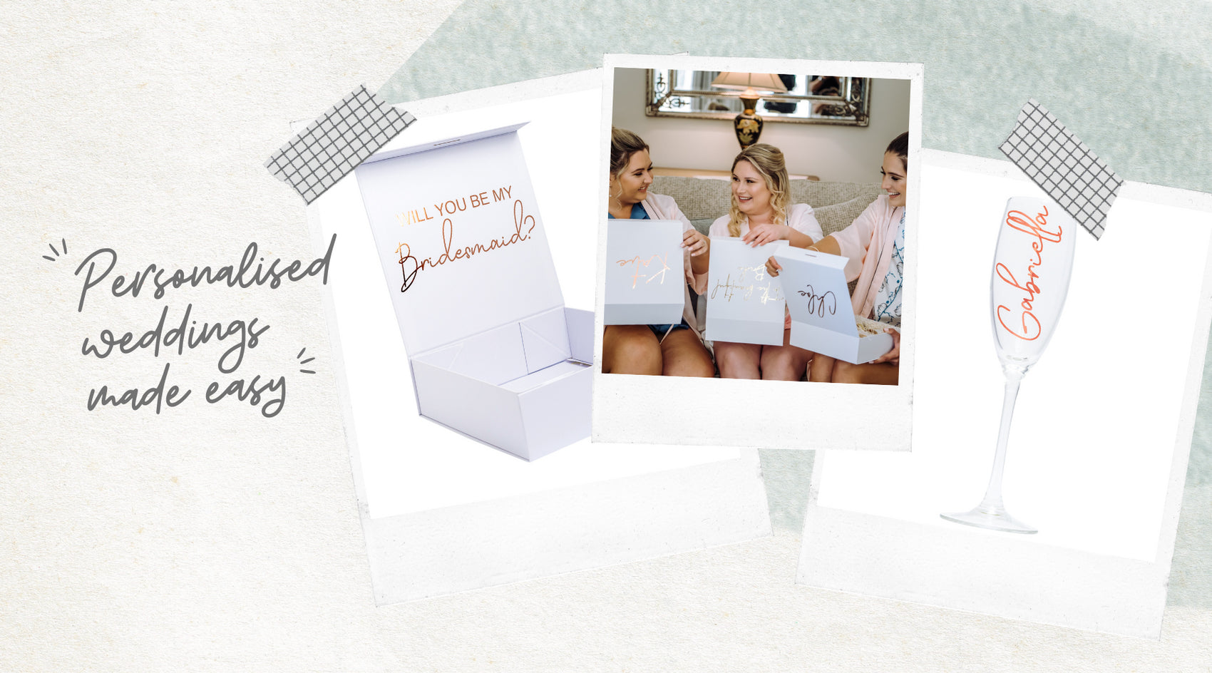 Personalised Gift Boxes Melbourne Bridesmaid Gift Boxes Bubbly Box