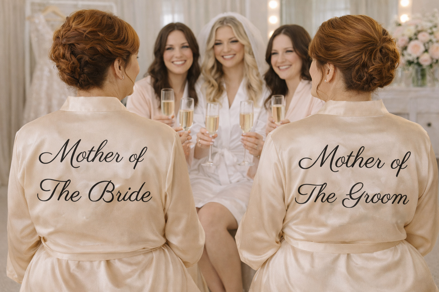 Personalised Satin Wedding Robe | Bridal & Bridesmaid Robe