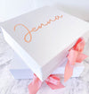 Premium Happy Birthday Gift Box | Rose Gold Vinyl | With Name on Top-bubbly box