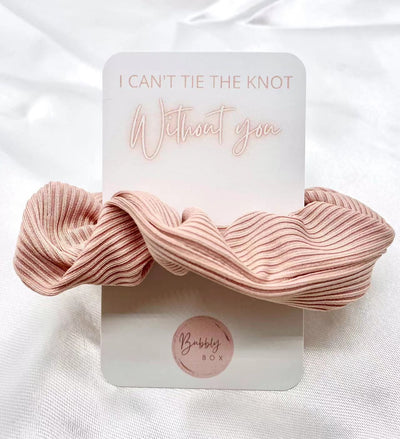 Bridesmaid Scrunchies | Bridal Hair Tie| Bachelorette Party Favour |Hair Tie bachelorette| Bridesmaid Box Card Invitation