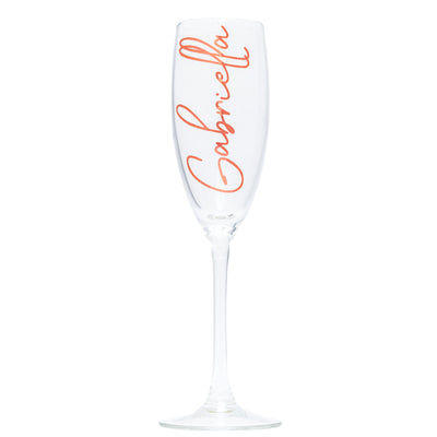 Personalised Champagne Flute Glass | Name and Role-bubbly box