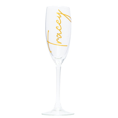 Personalised Champagne Flute Glass | Name and Role-bubbly box