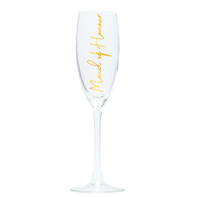 Personalised Champagne Flute Glass | Name and Role-bubbly box