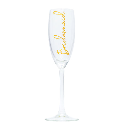 Personalised Champagne Flute Glass | Name and Role-bubbly box