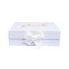"To the beautiful Bride" Gift Box | Gold with White Ribbon | With Name on Top