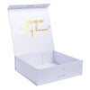 "Will you be my Maid of Honour?" Gift Box | Gold with White Ribbon | No Name - bubbly box