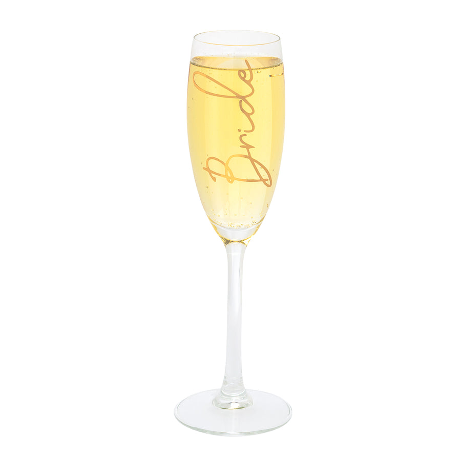 Personalised Champagne Flute Glass | Name and Role-bubbly box