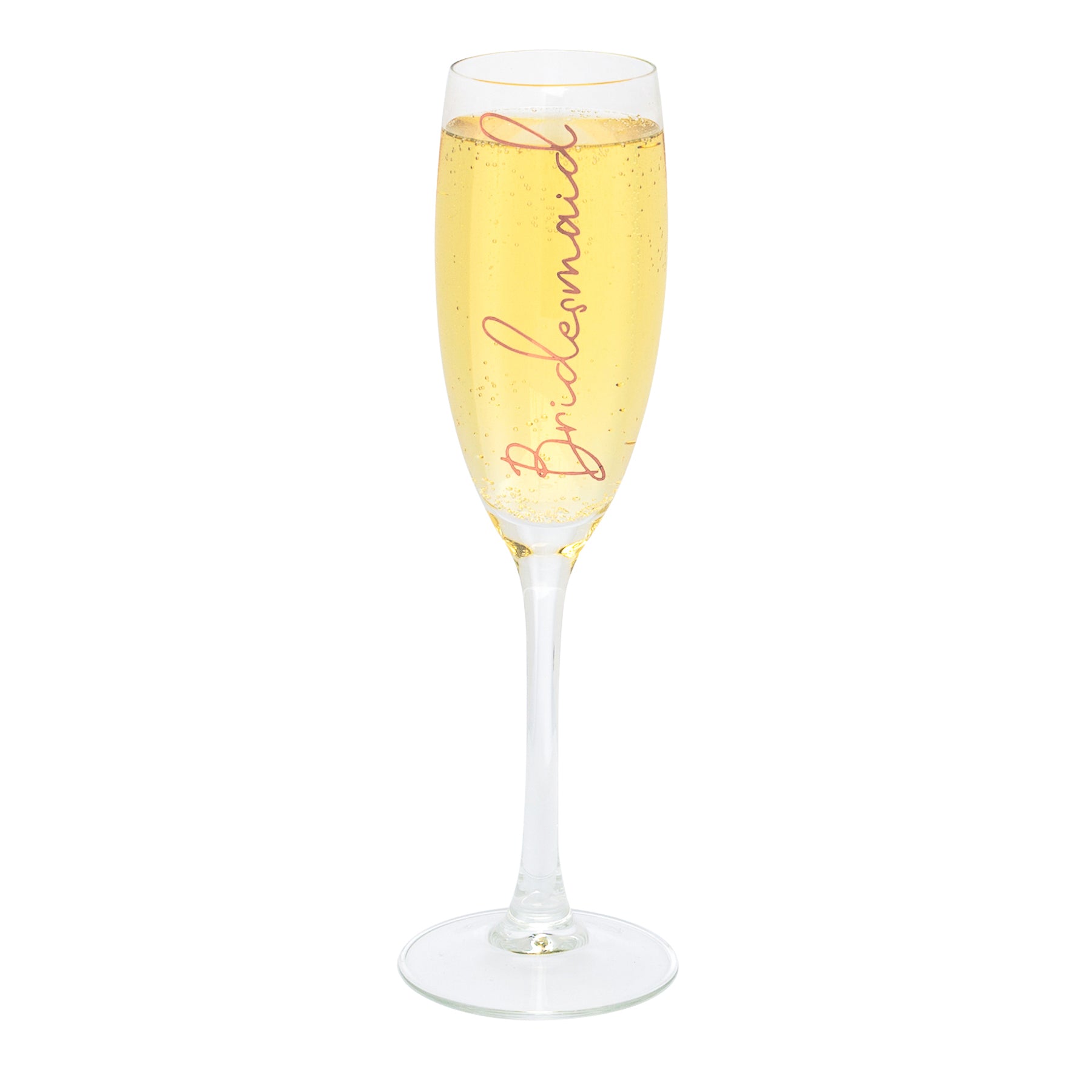 Personalised Champagne Flute Glass | Name and Role-bubbly box