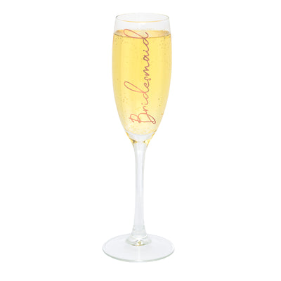 Personalised Champagne Flute Glass | Name and Role-bubbly box