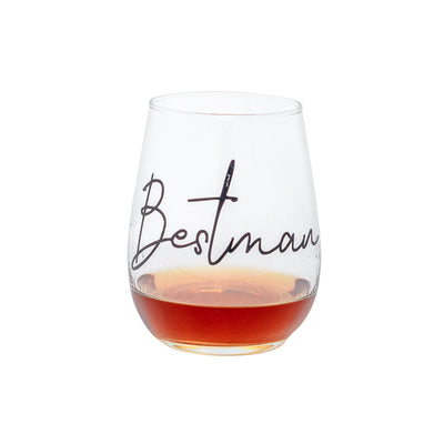 Personalised Stemless Grooms Party Glass | Groomsman | Groom | Bestman-bubbly box