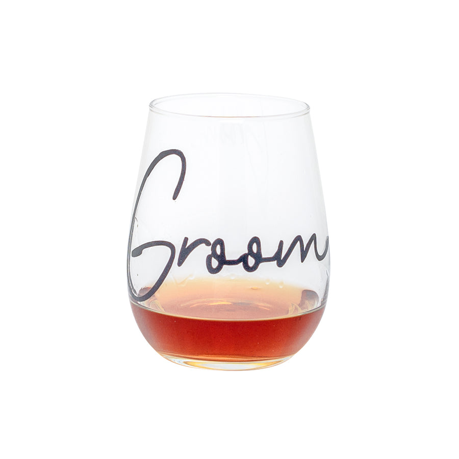 Personalised Stemless Grooms Party Glass | Groomsman | Groom | Bestman-bubbly box
