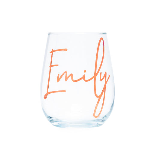 Personalised Stemless Bridal Party Glass | Bride | Maid of Honour | Bridesmaids-bubbly box